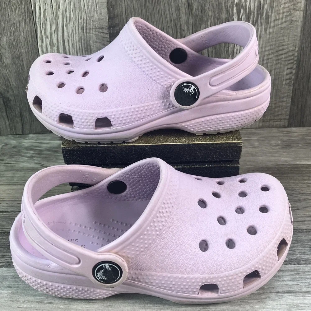 Crocs Classic Clog Kids Size C10 Lavender Purple Slip On Water Shoes 10126